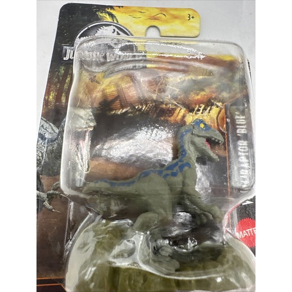 Mattel Jurassic Park World Dinosaur Micro Collection Velociraptor Blue Lot Of 3 - Picture 10 of 12